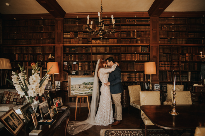 Intimate English Tissington Hall Wedding *