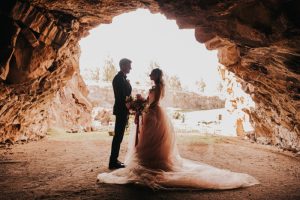 ​​whimsical and glamorous pronghorn resort wedding